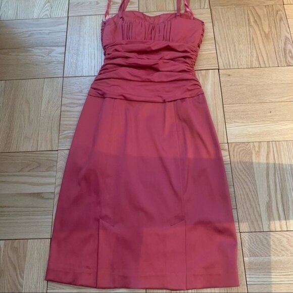 max & Cleo burnt orange cocktail dress size 2 - Picture 1 of 5